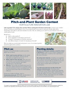 Pitch-and-Plant Garden Contest flyer
