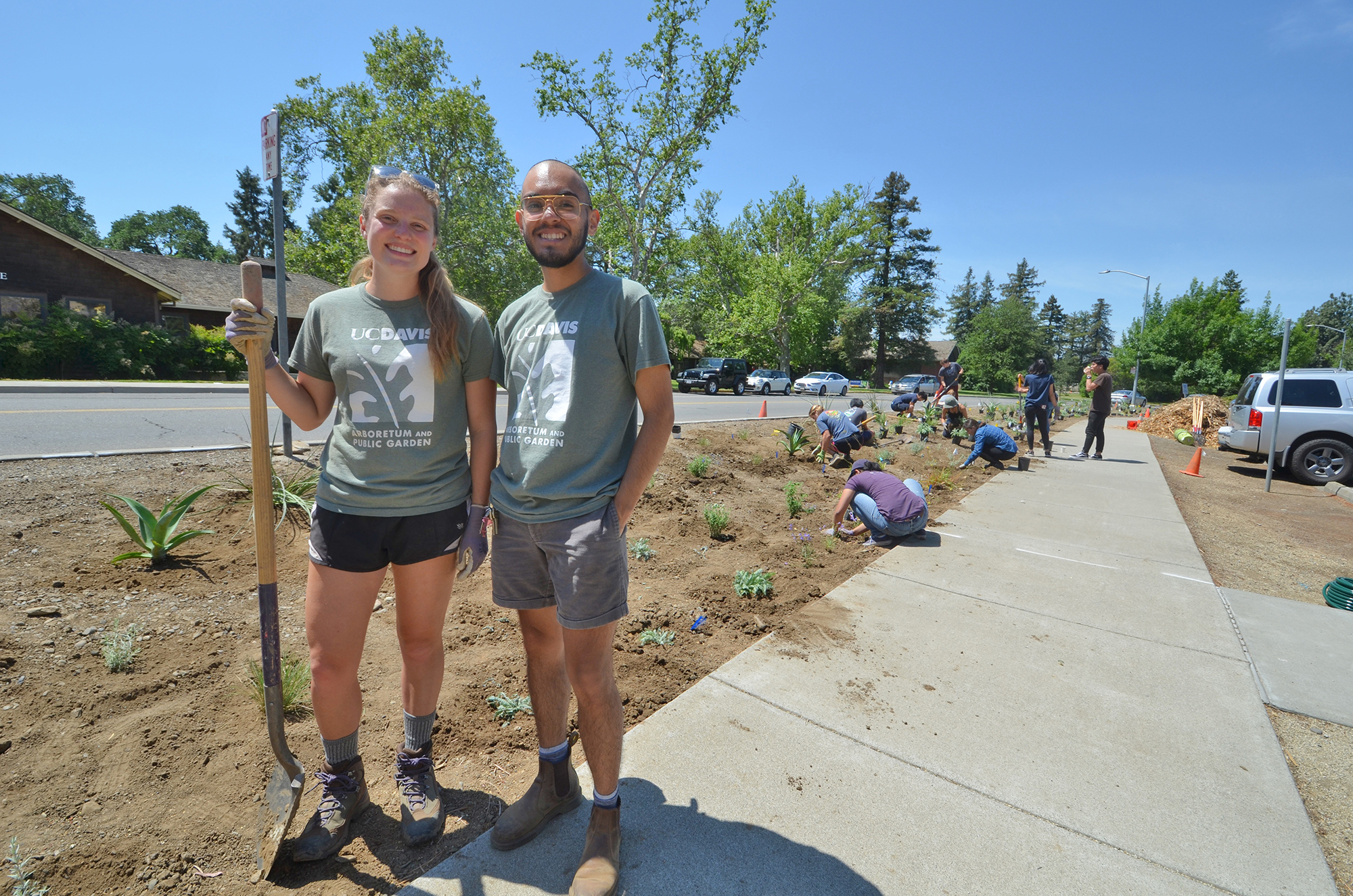 Student interns transform high-water-use lawns into low-maintenance gardens
