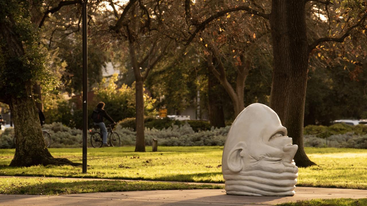 Image of the egghead on Mrak Hall