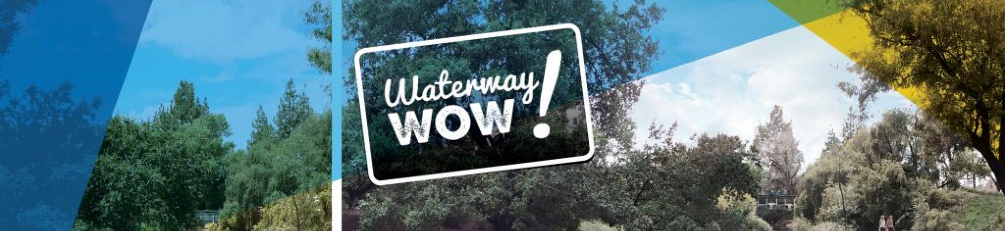 Image of a before and after image of the Arboretum Waterway.